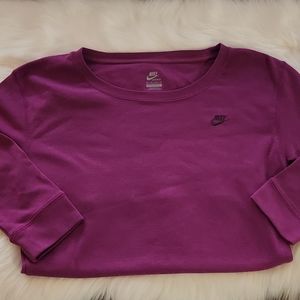 Womens XS Nike Magenta 3/4 Length Sleeve Top